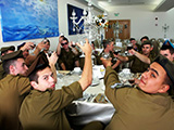 Seder with soldiers